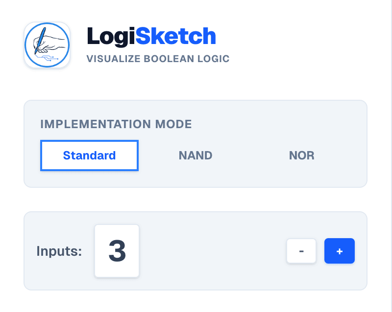 LogiSketch | Visualize Boolean Logic